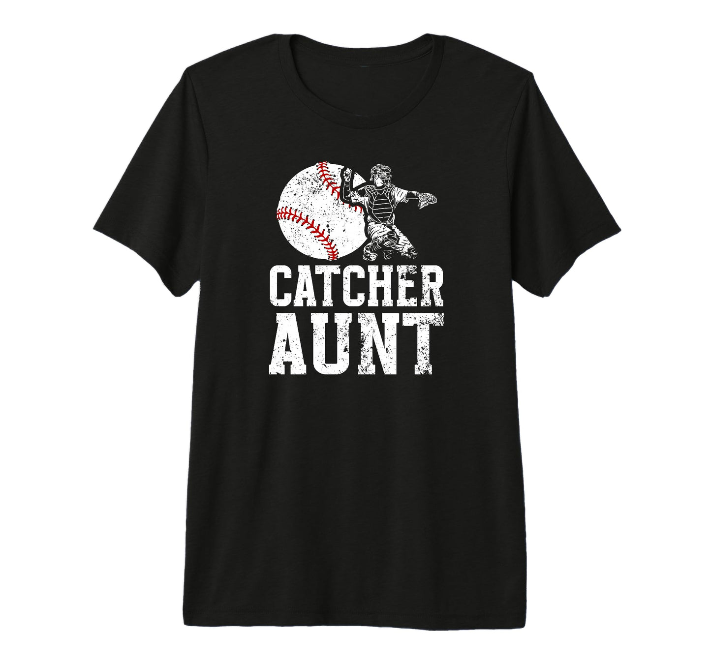 Baseball Catcher Aunt Baseball T-Shirt - Custom Art Print for Adults - T-Shirt, Sweatshirt, Hoodie
