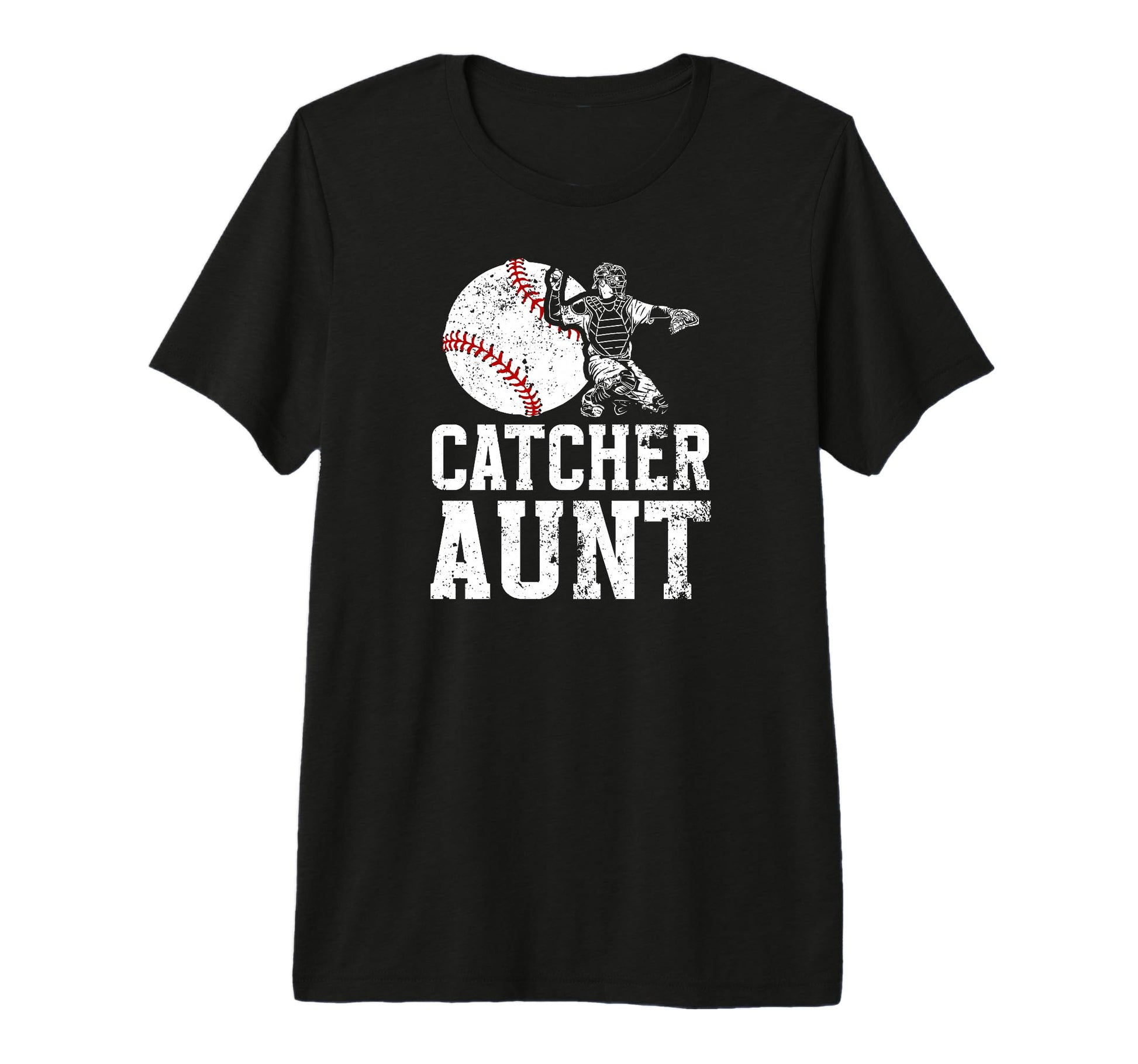 Baseball Catcher Aunt Baseball T-Shirt - Custom Art Print for Adults - T-Shirt, Sweatshirt, Hoodie