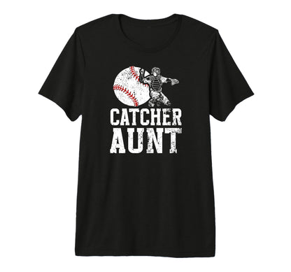 Baseball Catcher Aunt Baseball T-Shirt - Custom Art Print for Adults - T-Shirt, Sweatshirt, Hoodie