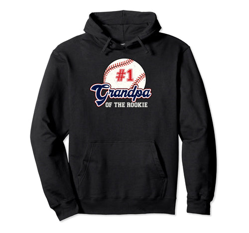 Grandpa Rookie Rookie Year Baseball Hoodie - Fun Novelty Design for Adults - T-Shirt, Sweatshirt, Hoodie