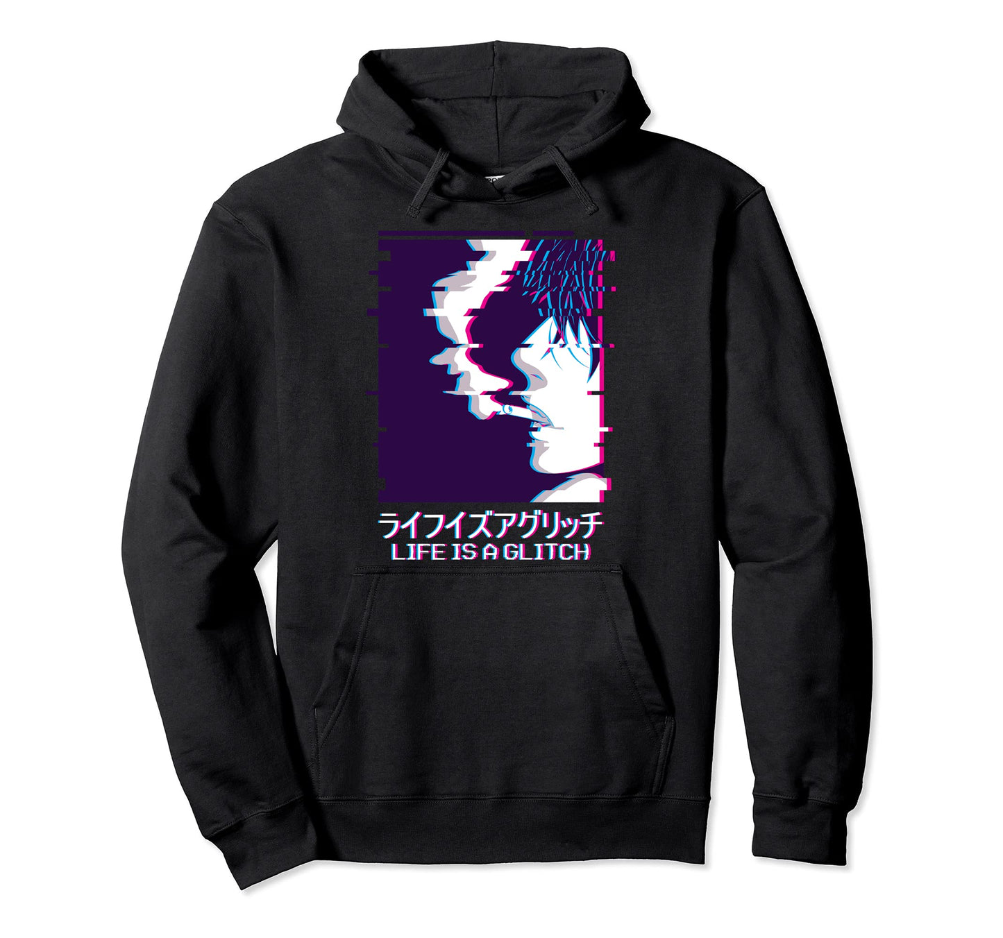 Life Is Glitch Lofi Vaporwave Hoodie - Aesthetic Graphic Men Women - T-Shirt, Sweatshirt, Hoodie