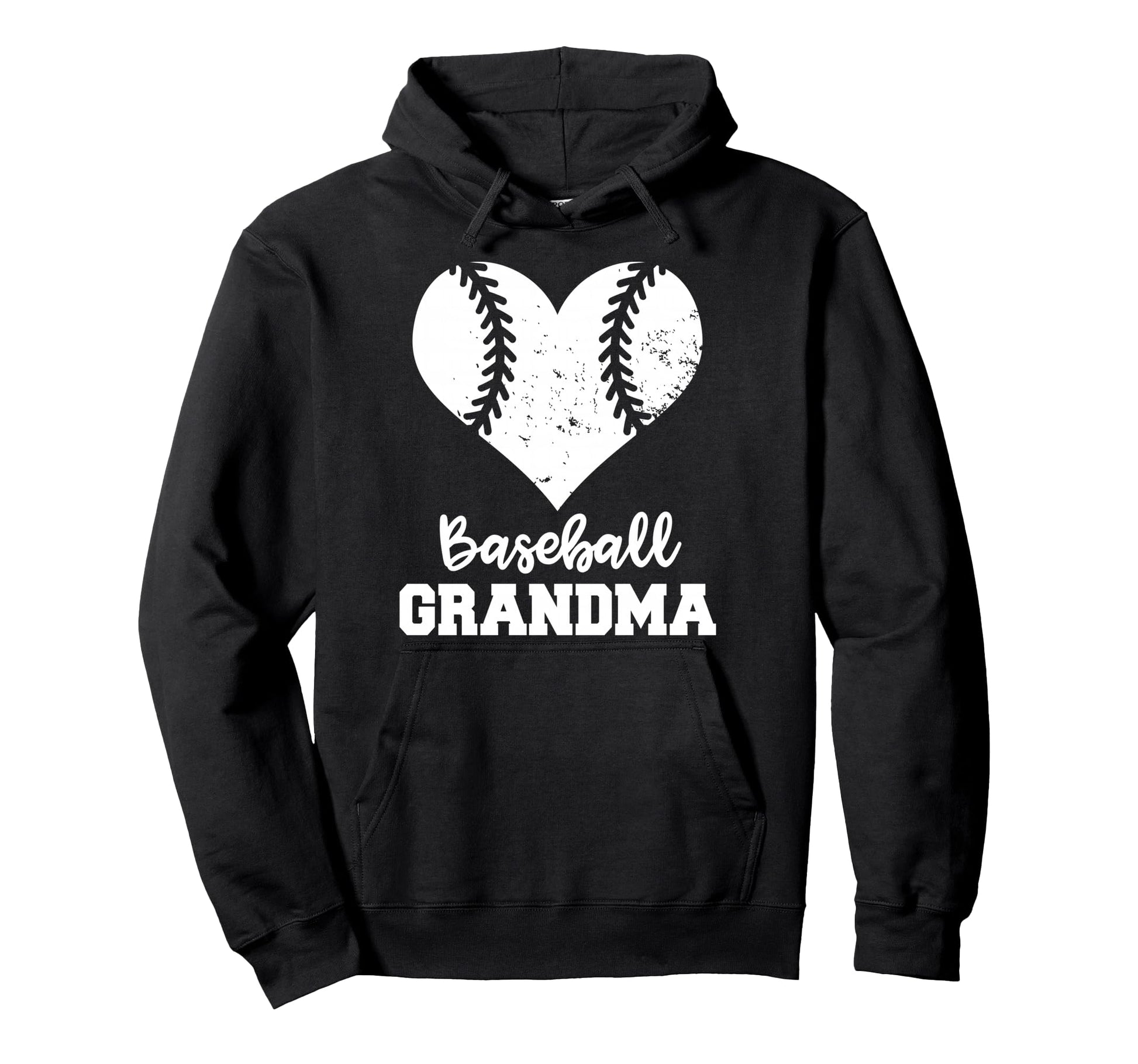 Baseball Grandma Heart Funny Baseball Hoodie - Trendy Graphic for Adults - T-Shirt, Sweatshirt, Hoodie