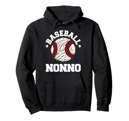 Baseball Nonno Distressed Funny Hoodie - Fun Novelty Design Men Women - T-Shirt, Sweatshirt, Hoodie