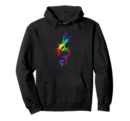 Rainbow Sheet Music Lover Colourful Hoodie - Fun Novelty Design Unisex - T-Shirt, Sweatshirt, Hoodie