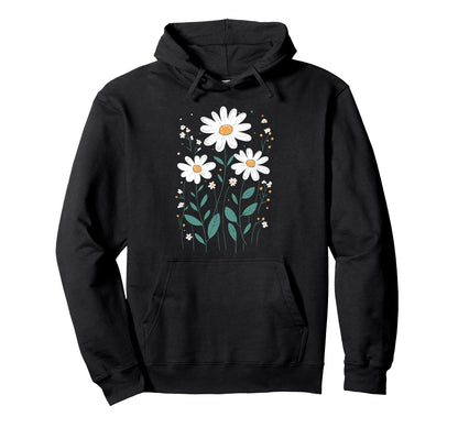 Wildflowers Flowers Pattern Summer Spring Hoodie - Minimalist Print Unisex - T-Shirt, Sweatshirt, Hoodie