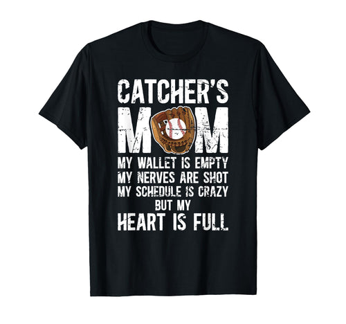Catchers Mom Baseball Catcher Mom T-Shirt - Minimalist Print Men Women - T-Shirt, Sweatshirt, Hoodie