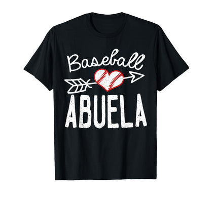 Proud Baseball Abuela Funny Hoodie - Novelty Apparel for Adults - T-Shirt, Sweatshirt, Hoodie