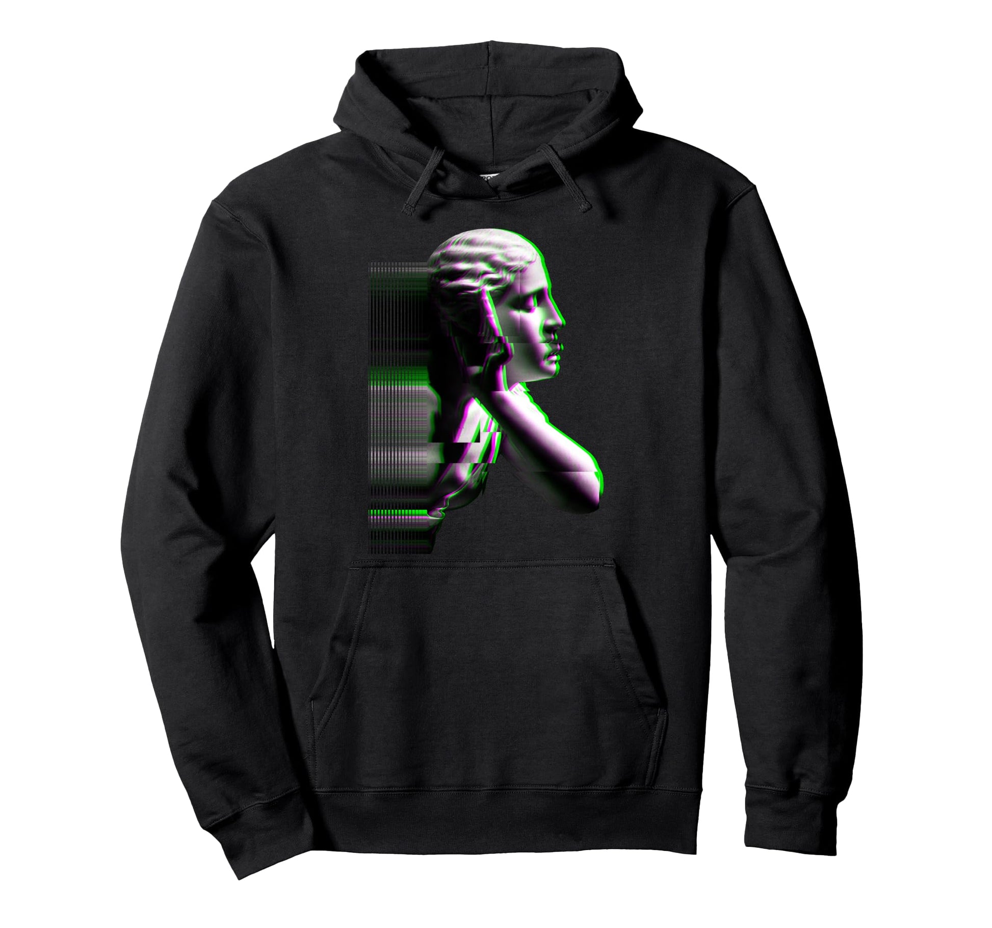 Vaporwave Retrowave Glitch Hoodie - Fun Novelty Design for Adults - T-Shirt, Sweatshirt, Hoodie