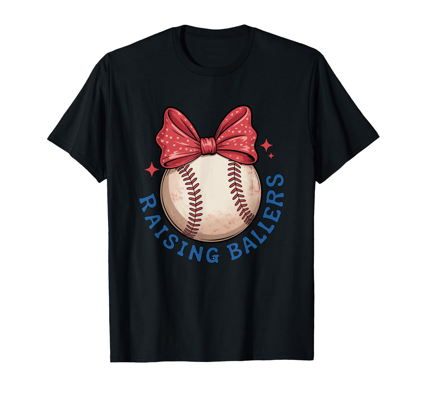 Raising Ballers Baseball Mom Dad T-Shirt - Fun Novelty Design for Adults - T-Shirt, Sweatshirt, Hoodie