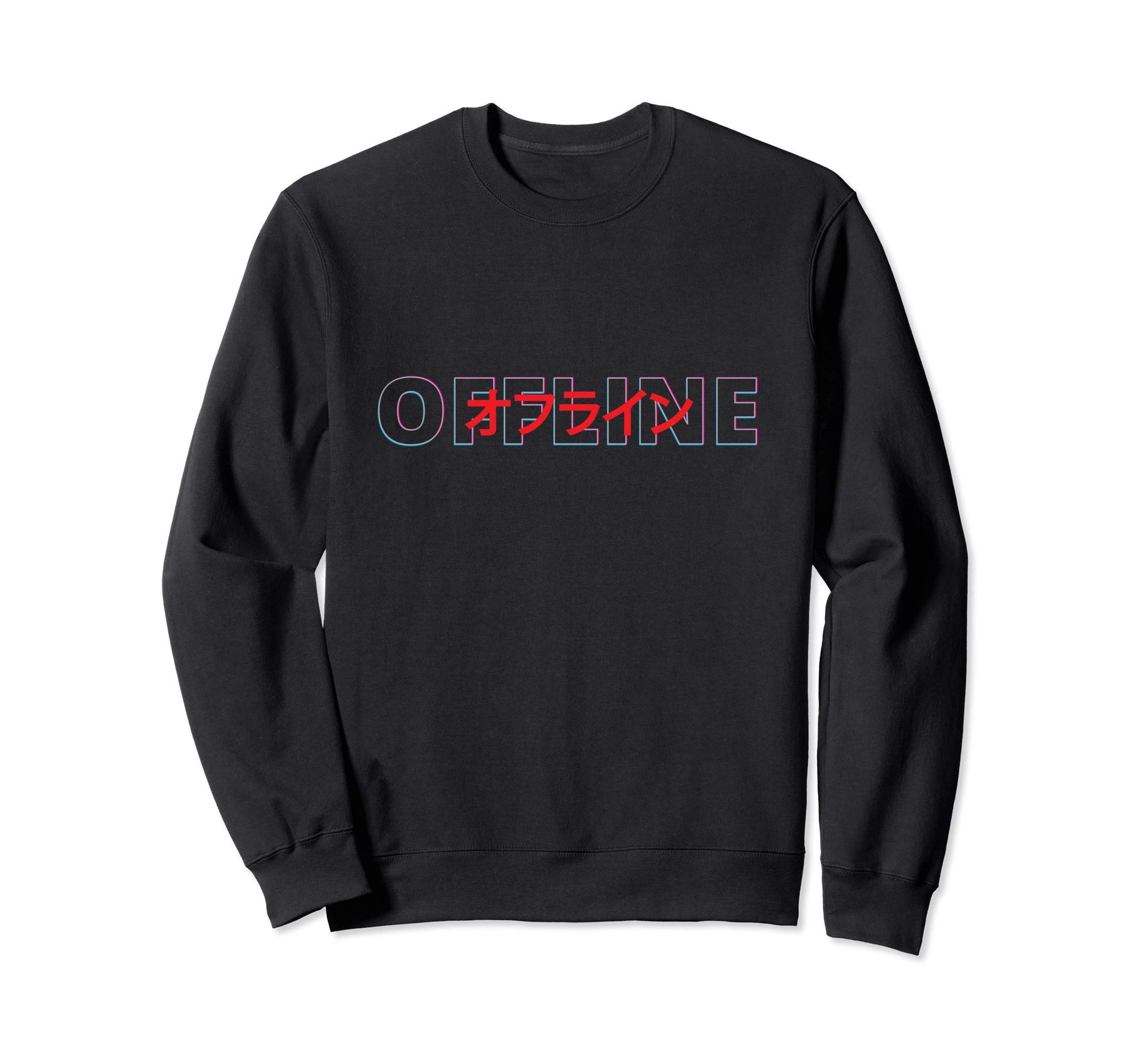 Japanese Katakana Vaporwave Offline Sweatshirt - Novelty Apparel Men Women - T-Shirt, Sweatshirt, Hoodie