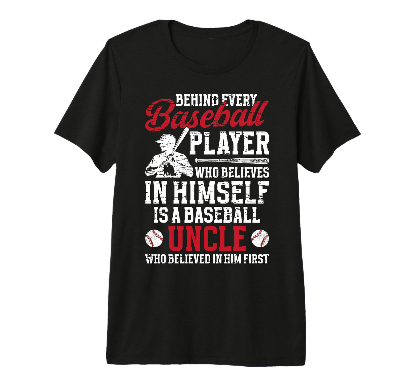 Mens Baseball Uncle Proud Uncle T-Shirt - Custom Art Print Men Women - T-Shirt, Sweatshirt, Hoodie