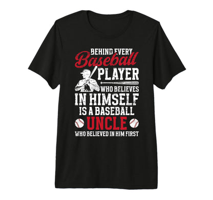 Mens Baseball Uncle Proud Uncle T-Shirt - Custom Art Print Men Women - T-Shirt, Sweatshirt, Hoodie
