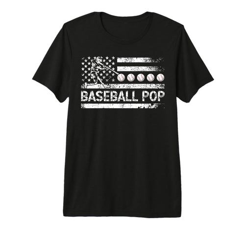Mens Baseball Pop Grandpa Us Flag Pop T-Shirt - Trendy Graphic Men Women - T-Shirt, Sweatshirt, Hoodie