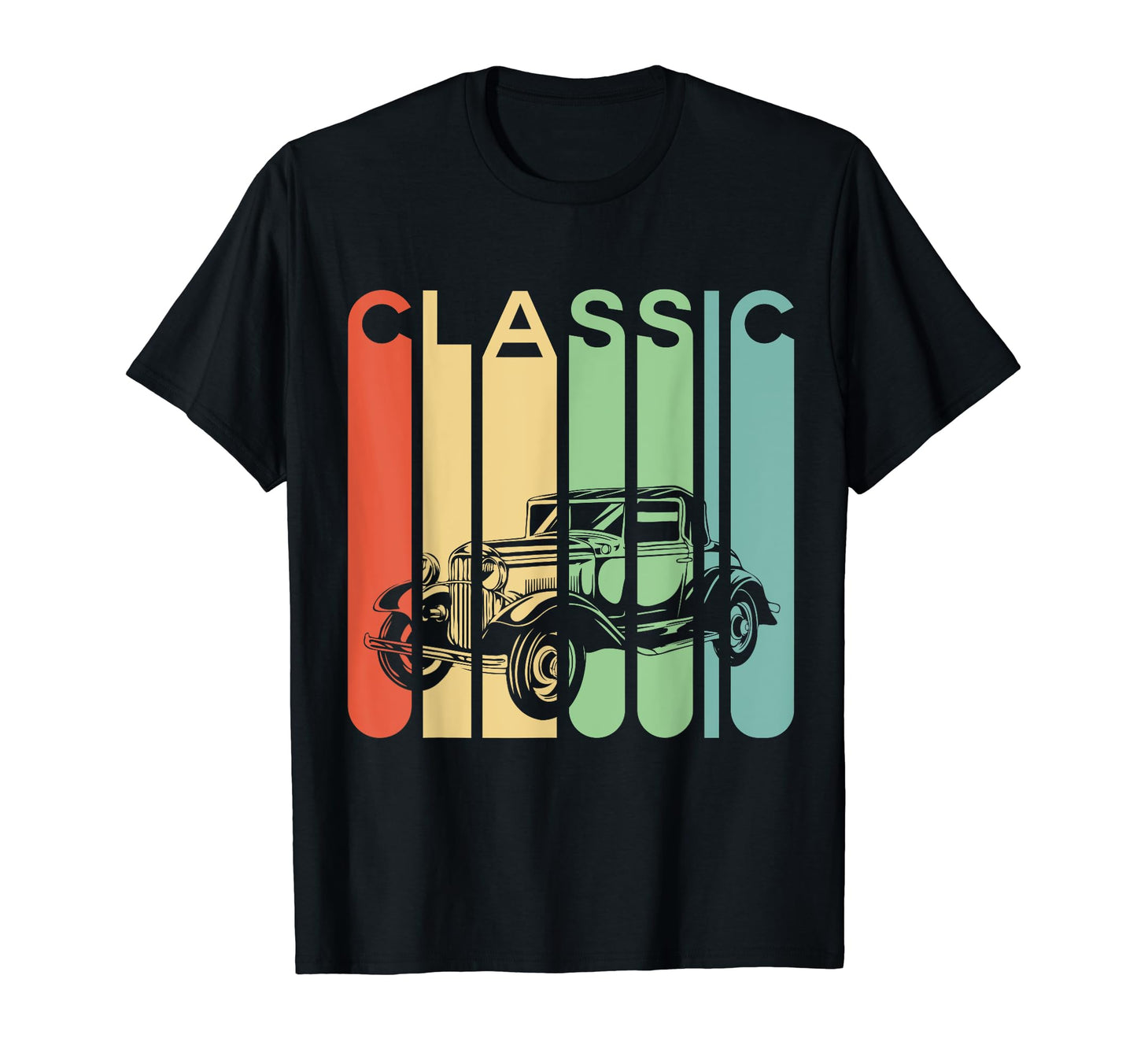Nice Car Car Rainbow Colors Car T-Shirt - Casual Everyday Wear for Adults - T-Shirt, Sweatshirt, Hoodie