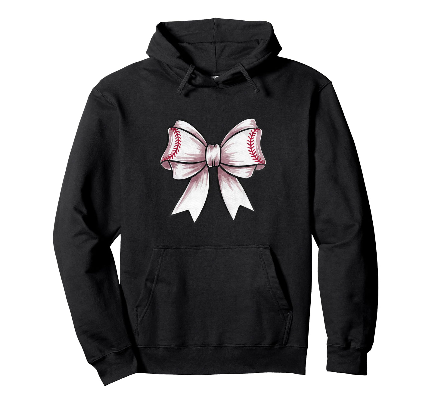 Coquette Baseball Bow Mom Sister Grandma Hoodie - Minimalist Print Unisex - T-Shirt, Sweatshirt, Hoodie