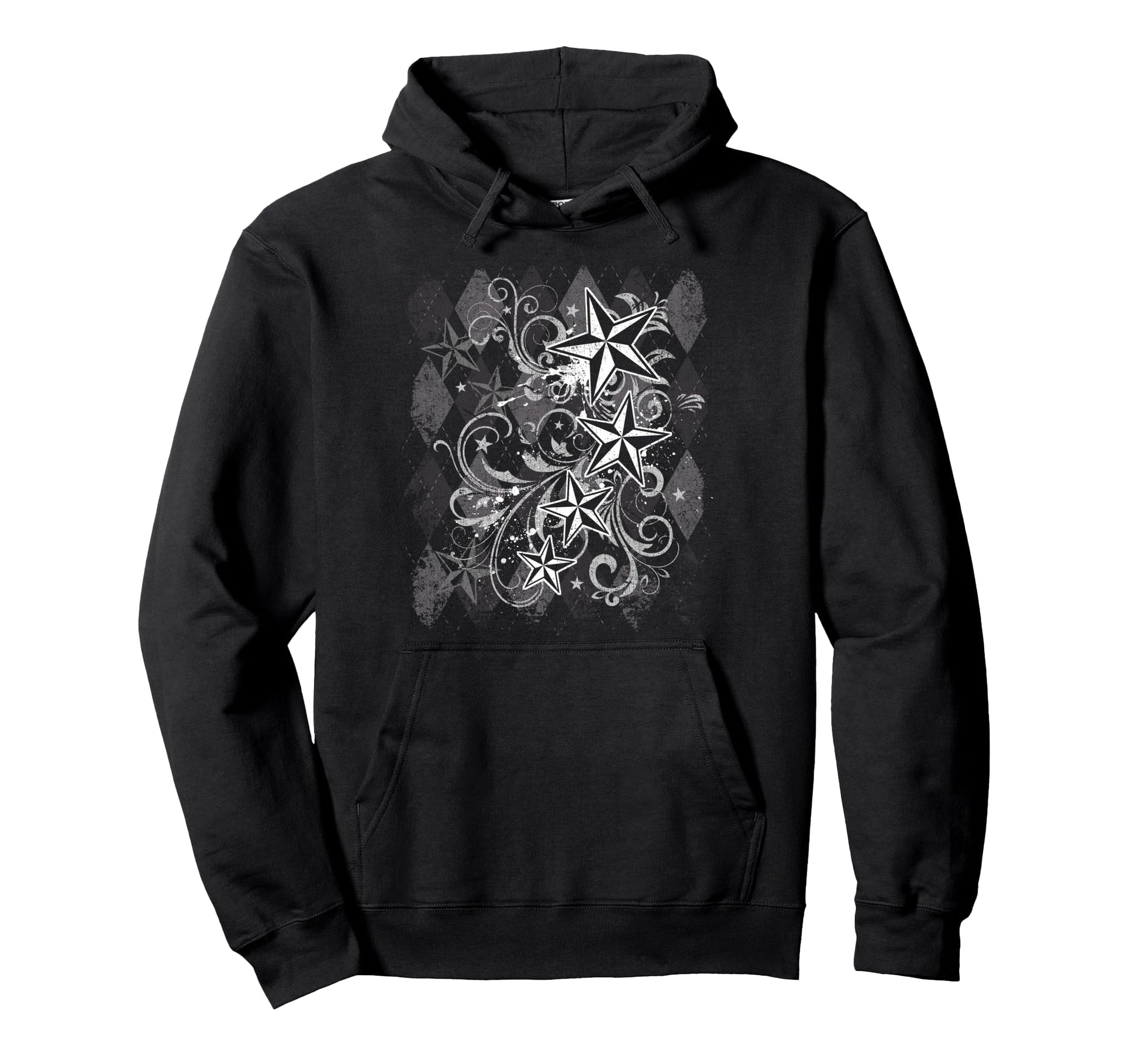 Grunge Y2K Emo 2000S Star Goth Hoodie - Casual Everyday Wear for Adults - T-Shirt, Sweatshirt, Hoodie