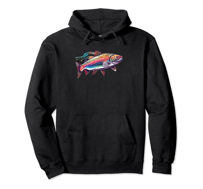 Rainbow Trout Fly Fishing Steelhead T-Shirt - Graphic Print for Adults - T-Shirt, Sweatshirt, Hoodie