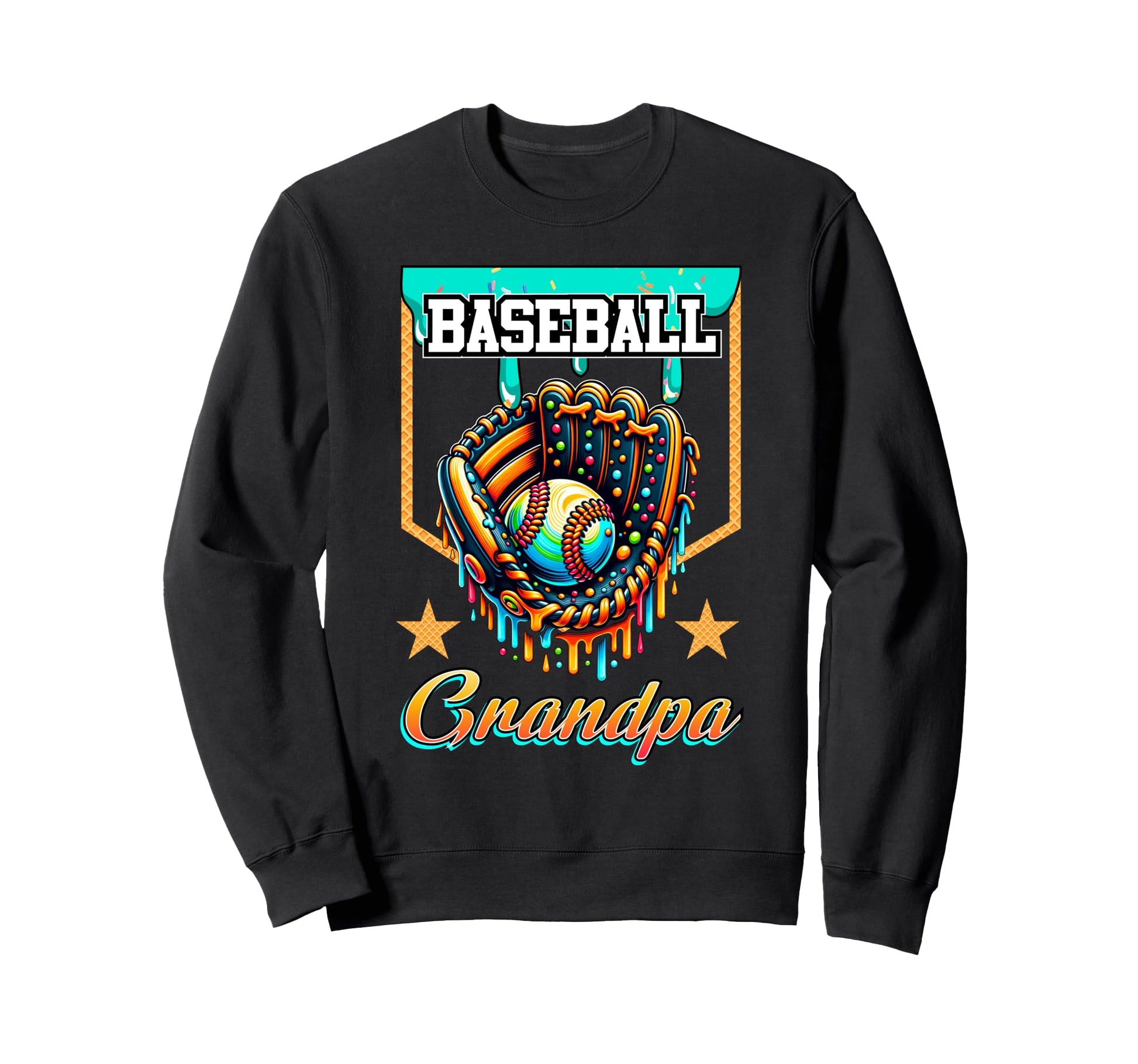 Baseball Drip Baseball Grandpa Ice Sweatshirt - Unique Graphic for Adults - T-Shirt, Sweatshirt, Hoodie