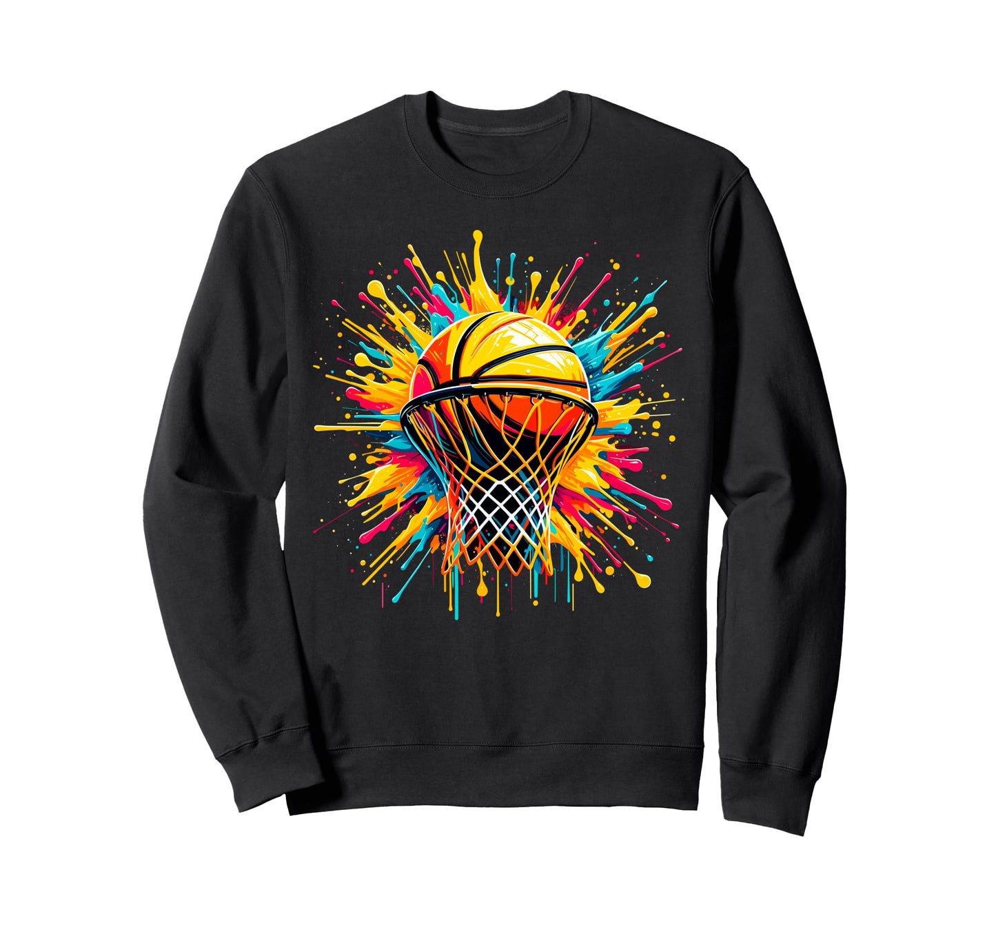 Colorful Paints Splash Sweatshirt - Casual Everyday Wear Men Women - T-Shirt, Sweatshirt, Hoodie