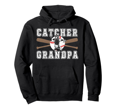 Baseball Catcher Grandpa Baseball Hoodie - Graphic Print for Adults - T-Shirt, Sweatshirt, Hoodie