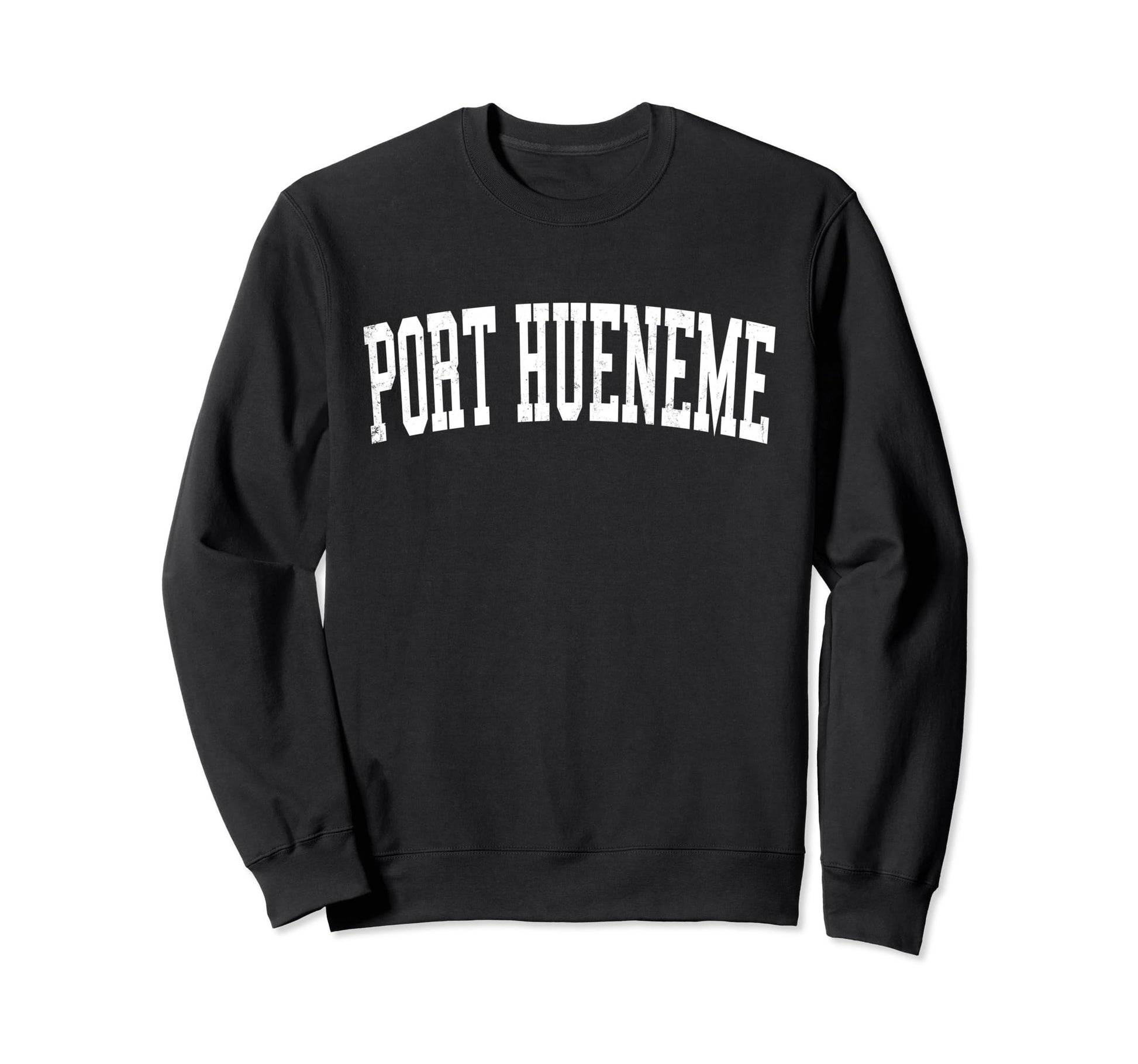 Port Hueneme Ca Distressed White Sweatshirt - Aesthetic Graphic Men Women - T-Shirt, Sweatshirt, Hoodie