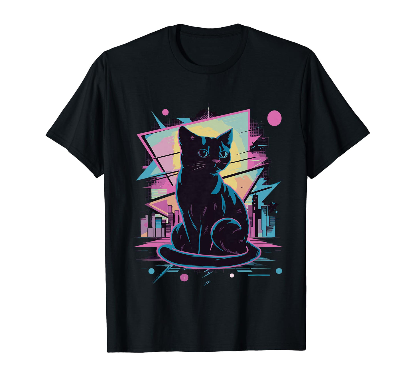 Vaporwave Cat Aesthetic Synthwave T-Shirt - Aesthetic Graphic Men Women - T-Shirt, Sweatshirt, Hoodie