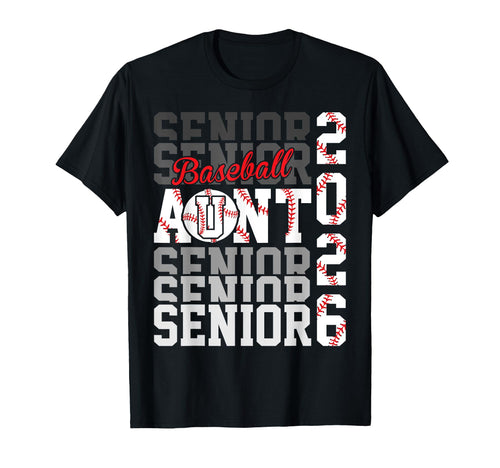 2026 Baseball Senior Aunt Graduation T-Shirt - Custom Art Print Men Women - T-Shirt, Sweatshirt, Hoodie