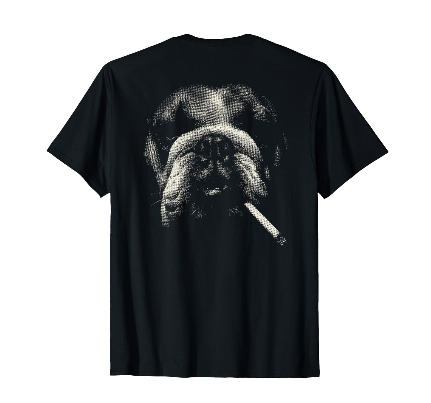 English Bulldog Smoking Cigarette Grunge T-Shirt - Graphic Print Men Women - T-Shirt, Sweatshirt, Hoodie