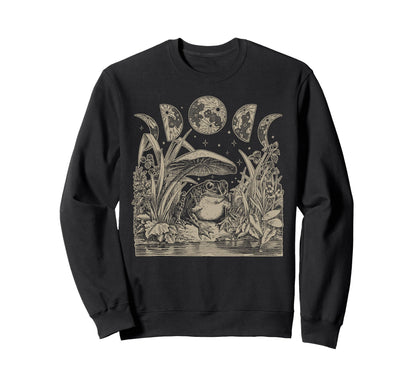 Whimsy Goth Fairycore Witchy Frog Sweatshirt - Novelty Apparel Unisex - T-Shirt, Sweatshirt, Hoodie