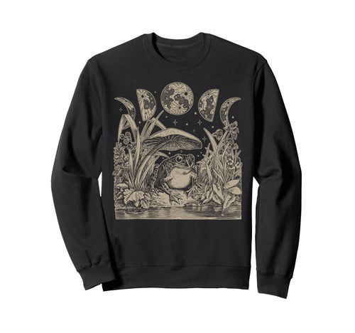 Whimsy Goth Fairycore Witchy Frog Sweatshirt - Novelty Apparel Unisex - T-Shirt, Sweatshirt, Hoodie