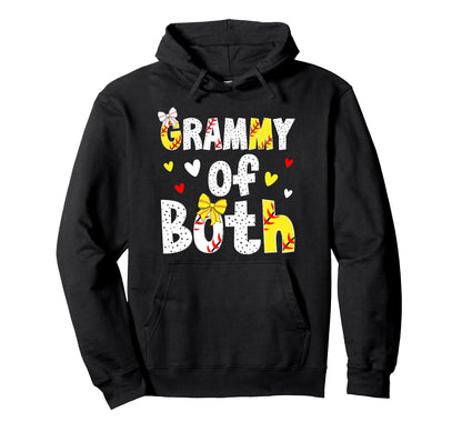 Grammy Both Proud Softball Baseball Hoodie - Custom Art Print Men Women - T-Shirt, Sweatshirt, Hoodie