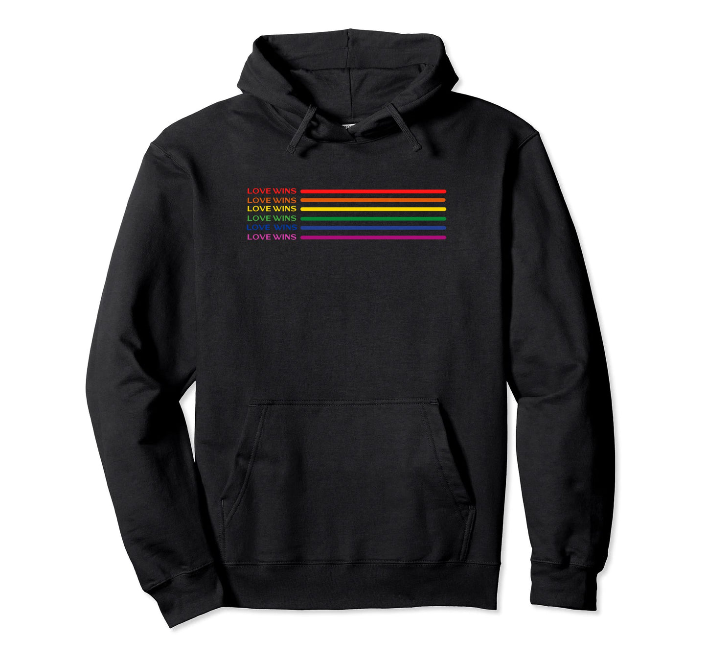 Love Wins Rainbow Lgbtq Equal Rights Pride Hoodie - Trendy Graphic Unisex - T-Shirt, Sweatshirt, Hoodie