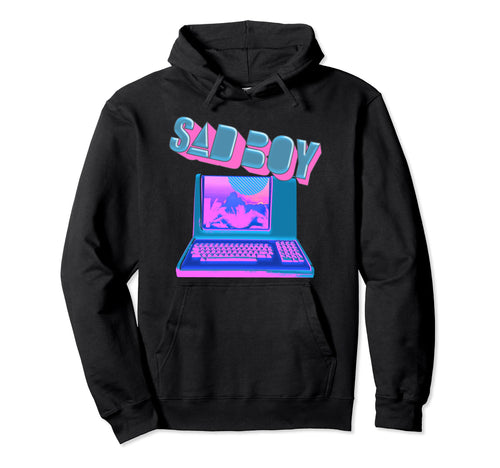 Vaporwave Aesthetic Sad Computer Tropical Hoodie - Streetwear Style Unisex - T-Shirt, Sweatshirt, Hoodie