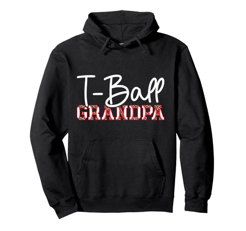 T Ball Grandpa Leopard Baseball T Hoodie - Fun Novelty Design Men Women - T-Shirt, Sweatshirt, Hoodie