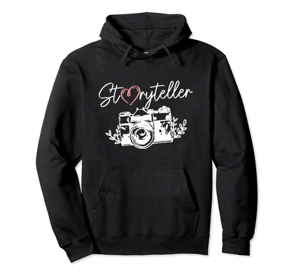 Photographer Storyteller Camera Hoodie - Fun Novelty Design for Adults - T-Shirt, Sweatshirt, Hoodie