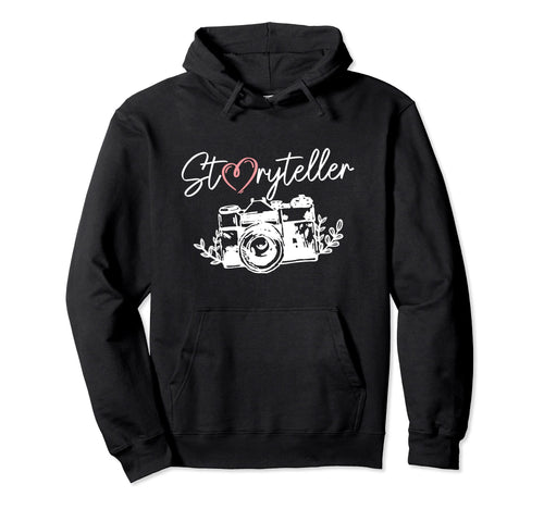 Photographer Storyteller Camera Hoodie - Fun Novelty Design for Adults - T-Shirt, Sweatshirt, Hoodie