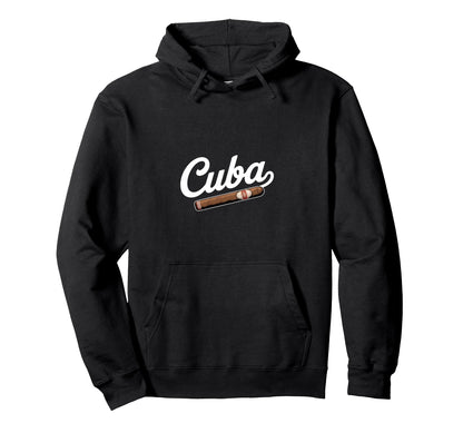 Cuba Funny Cigar Baseball Lovers Hoodie - Custom Art Print Men Women - T-Shirt, Sweatshirt, Hoodie
