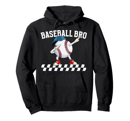 Baseball Bro Funny Baseball Brother Hoodie - Unique Graphic Men Women - T-Shirt, Sweatshirt, Hoodie