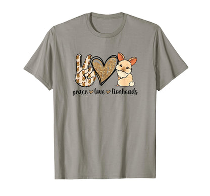 Womens Kawaii Peace Love Lionhead Rabbit T-Shirt - Streetwear Style Unisex - T-Shirt, Sweatshirt, Hoodie