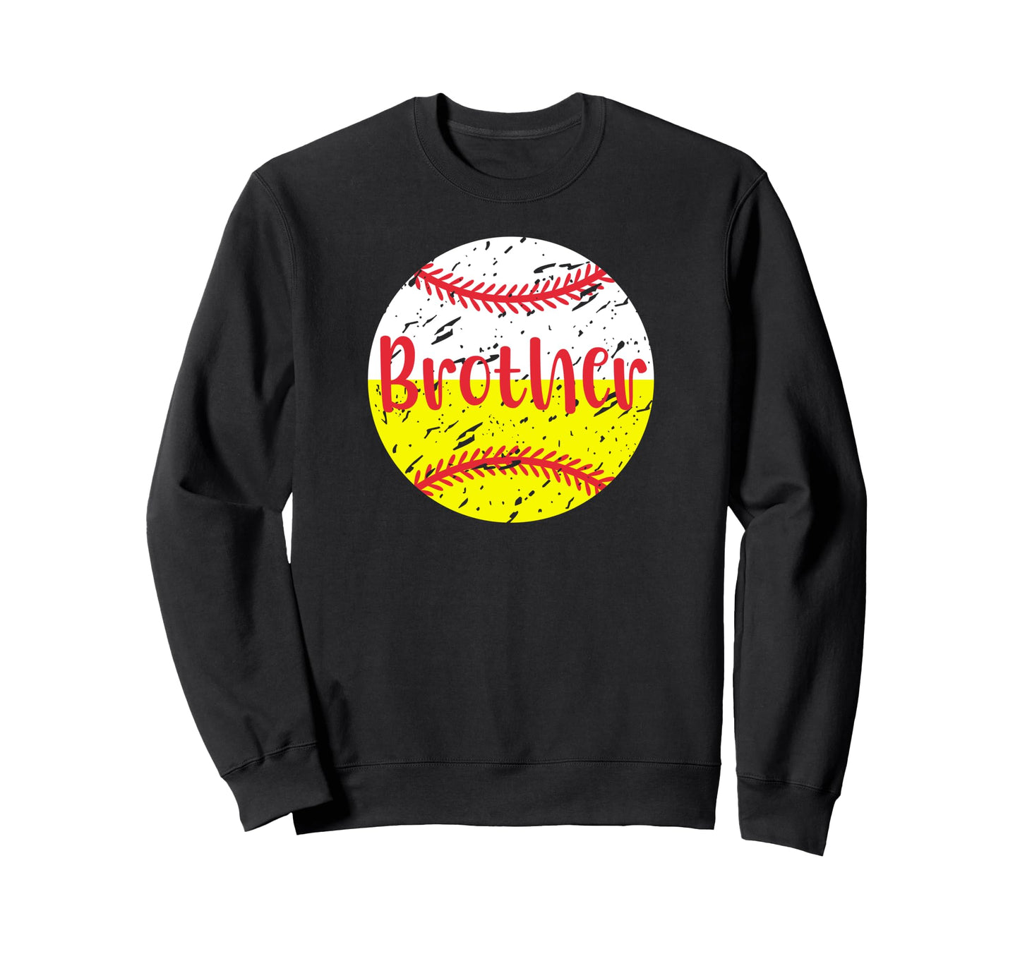Baseball Softball Brother Sweatshirt - Minimalist Print for Adults - T-Shirt, Sweatshirt, Hoodie