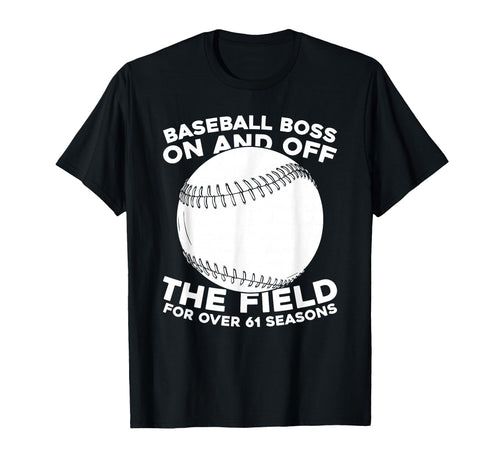 61 Years Old Baseball Sport Team T-Shirt - Aesthetic Graphic Men Women - T-Shirt, Sweatshirt, Hoodie
