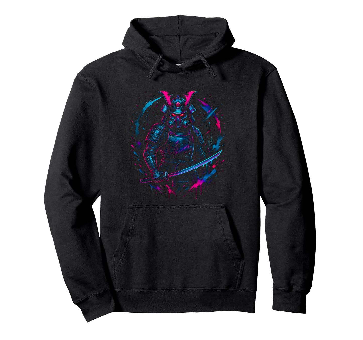 Cyberpunk Samurai Vaporwave Hoodie - Fun Novelty Design Men Women - T-Shirt, Sweatshirt, Hoodie