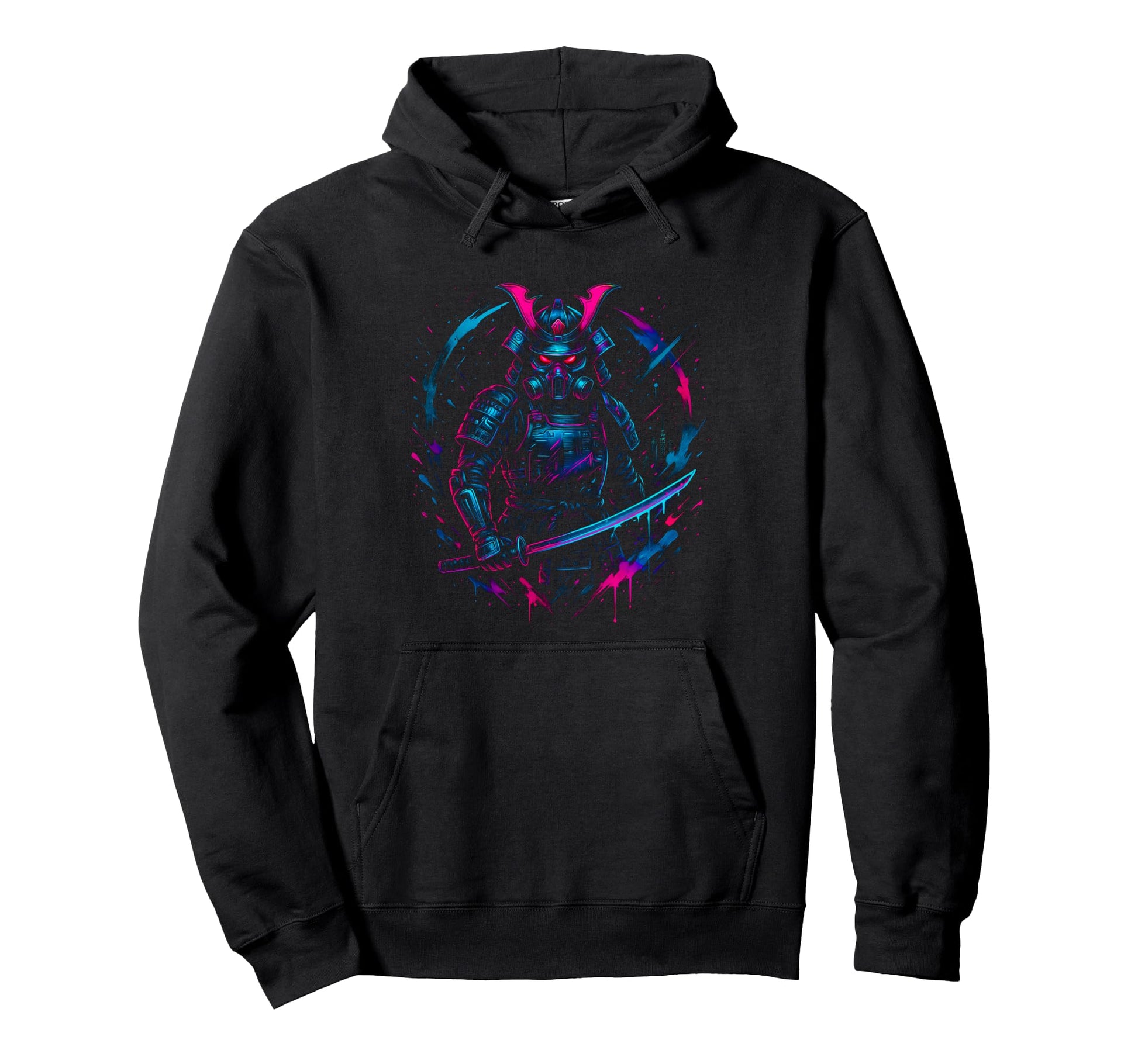 Cyberpunk Samurai Vaporwave Hoodie - Fun Novelty Design Men Women - T-Shirt, Sweatshirt, Hoodie