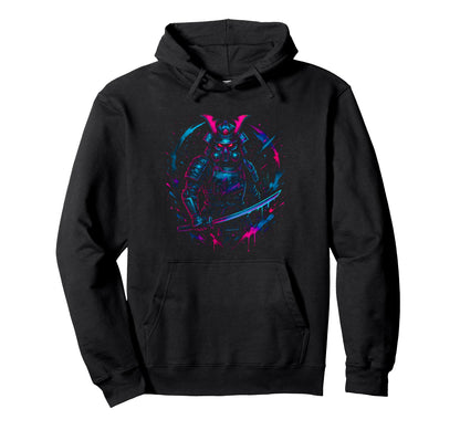 Cyberpunk Samurai Vaporwave Hoodie - Fun Novelty Design Men Women - T-Shirt, Sweatshirt, Hoodie
