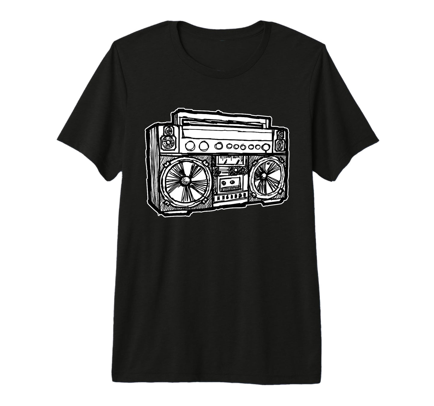 Ghetto Blaster Radio Old School 90S 80S Hip T-Shirt - Graphic Print Unisex - T-Shirt, Sweatshirt, Hoodie