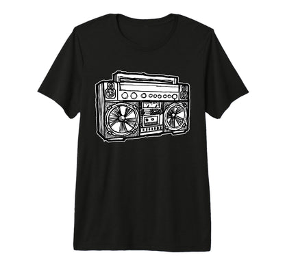 Ghetto Blaster Radio Old School 90S 80S Hip T-Shirt - Graphic Print Unisex - T-Shirt, Sweatshirt, Hoodie