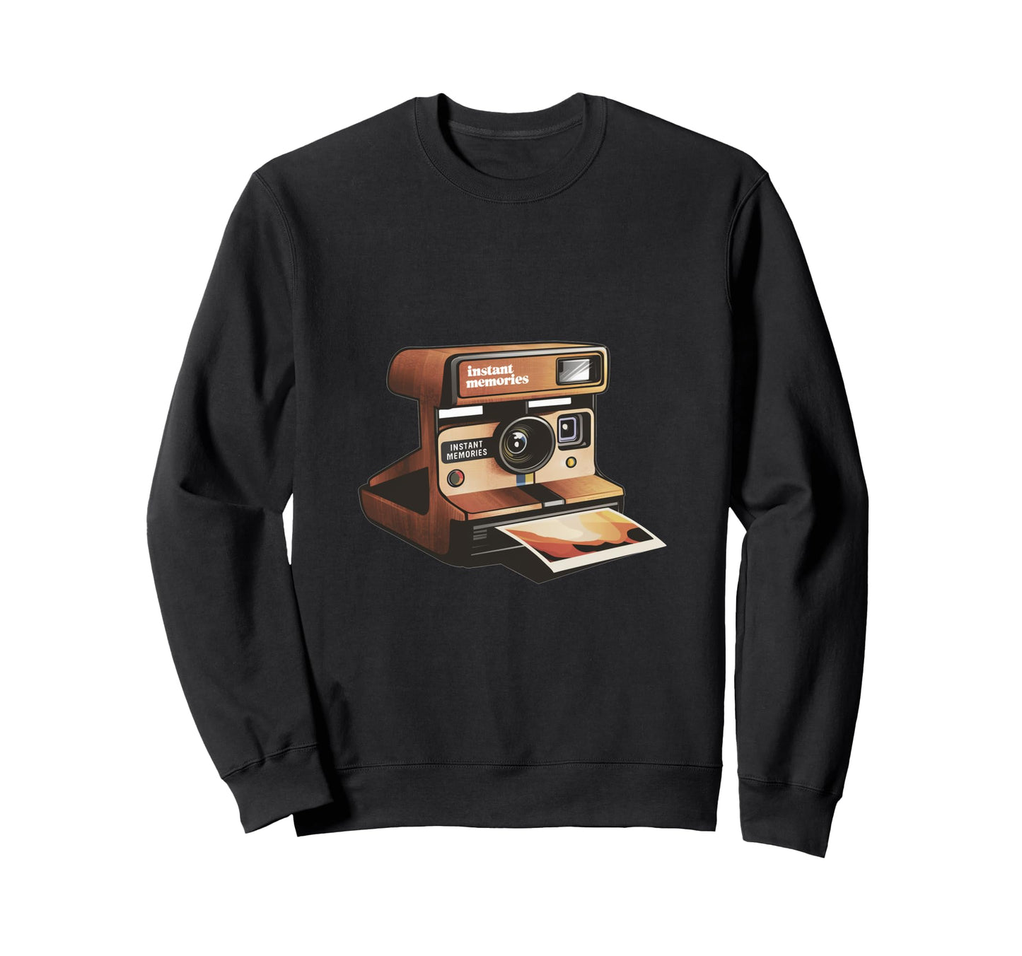 Instant Memories Camera Sweatshirt - Fun Novelty Design for Adults - T-Shirt, Sweatshirt, Hoodie