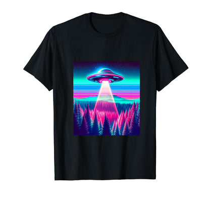 Ufo Believe Vaporwave Aesthetic T-Shirt - Casual Everyday Wear Unisex - T-Shirt, Sweatshirt, Hoodie