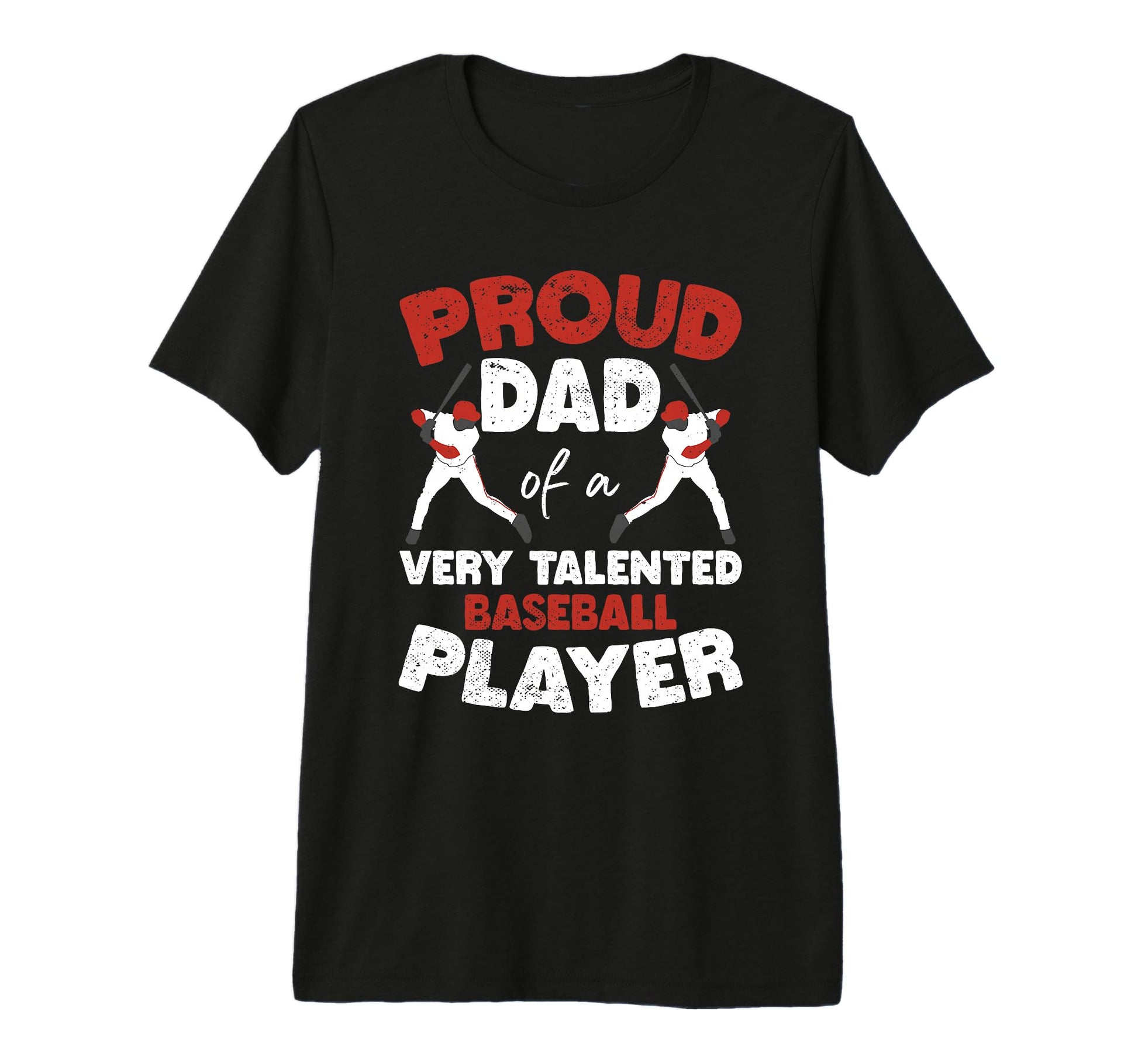Fathers Day Baseball Dad Parent Tri T-Shirt - Graphic Print for Adults - T-Shirt, Sweatshirt, Hoodie