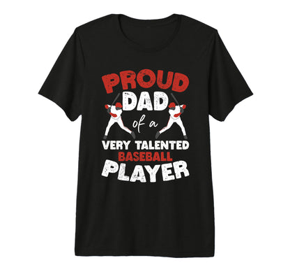 Fathers Day Baseball Dad Parent Tri T-Shirt - Graphic Print for Adults - T-Shirt, Sweatshirt, Hoodie